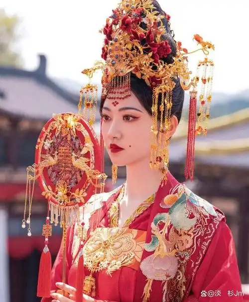 景甜穿大红色婚服雍容华贵 体态端庄风华绝代