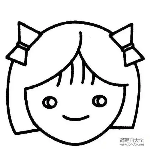 小女孩头像轮廓简笔画 (第1页)小朋友看医生的简笔画 我是医生儿童画