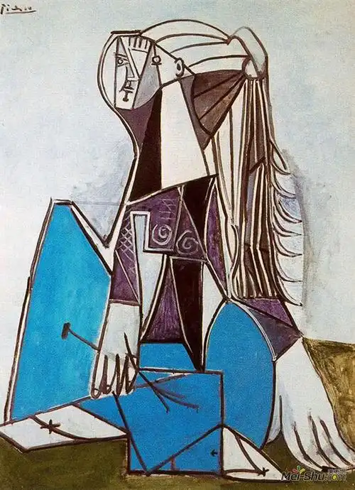 西尔维特大卫的肖像巴勃罗毕加索pablopicasso高清作品欣赏