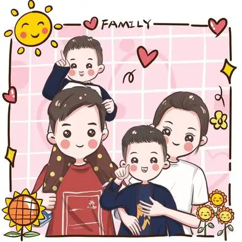 怎么制作全家福卡通头像