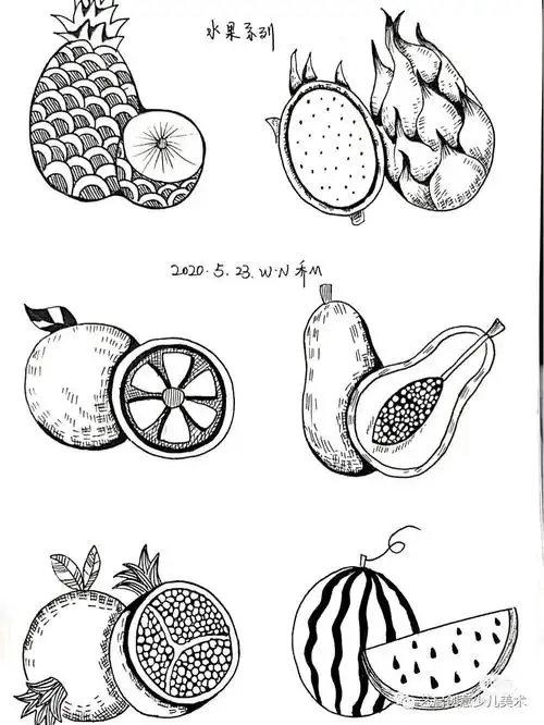 简笔画素材|黑白线条这样玩,会不会太美了!