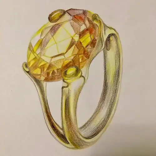 宝石戒指|纯艺术|绘画|vickyzh3 - 临摹作品 - 站酷 (zcool)