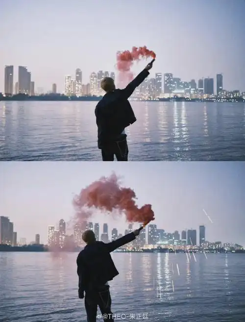 朱正廷海边氛围感随拍