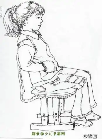 笔画侧脸人走路简笔画女孩侧面简笔画全身有颜色侧面人物简笔画怎么画