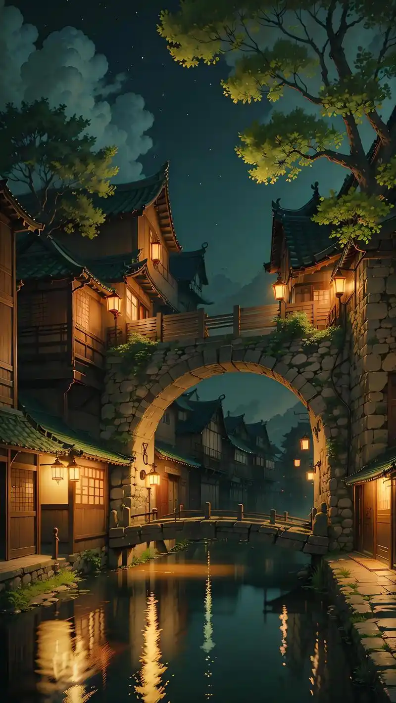 古风建筑.#ai绘画 #带你走进漫画世界 #唯美意境 #国风 - 抖音