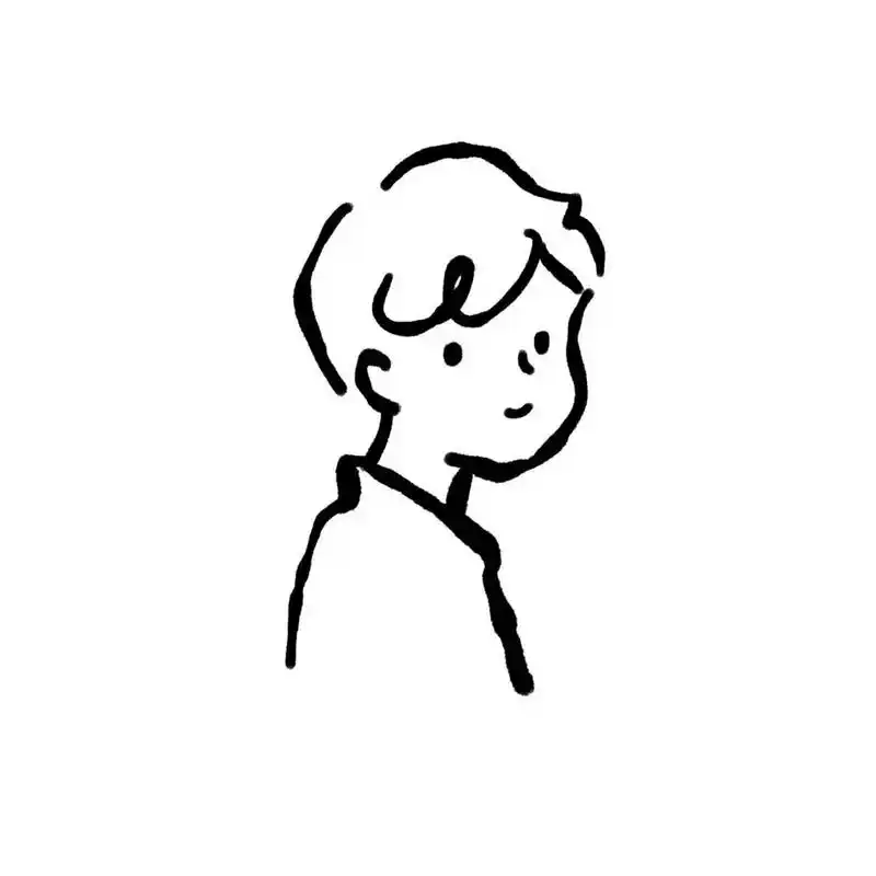 男女简约风简笔画头像 男女可用,可以当情头
