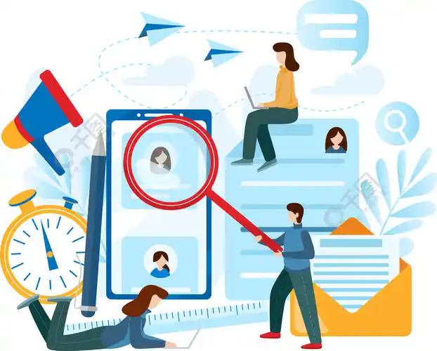 人力资源选择职业就业简历求职专业技能的概念微小的人正在寻找候选人