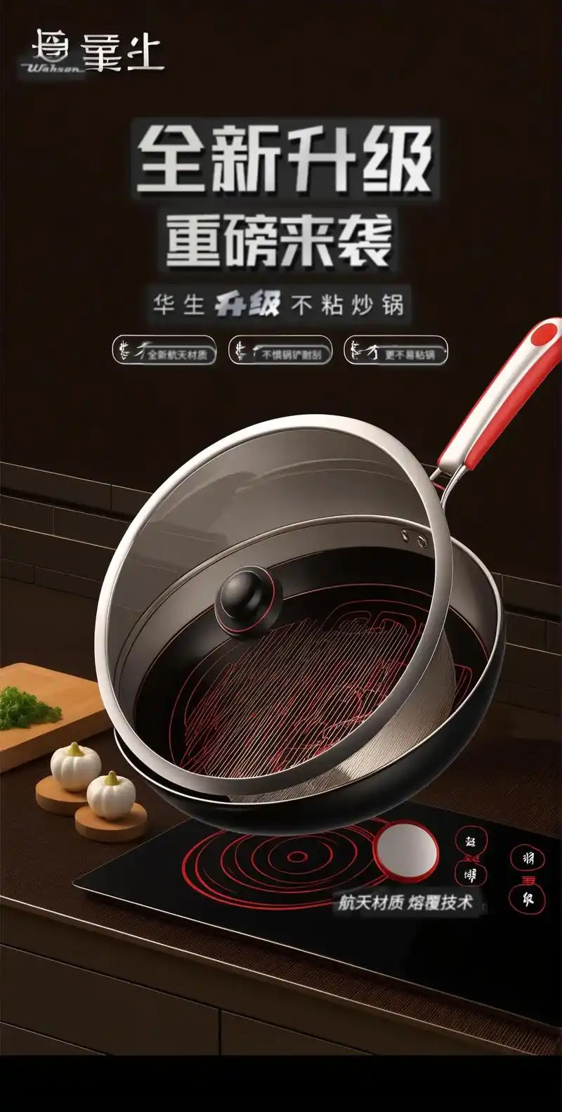 这款华生家用多功能316不锈钢黄金炒锅,简直是厨房的神器!它 - 抖音