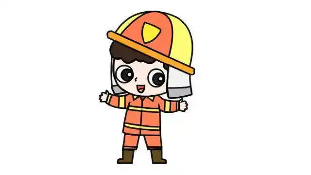 消防员简笔画 消防员简笔画扑火