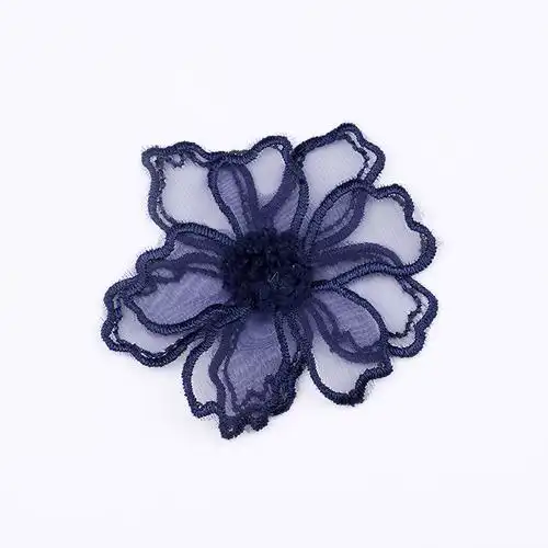 藏青装饰刺绣贴花补丁贴补破洞修补衣服青色布贴