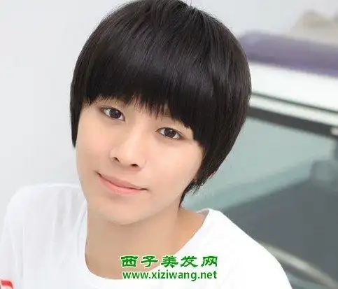 男士短发齐刘海发型图片