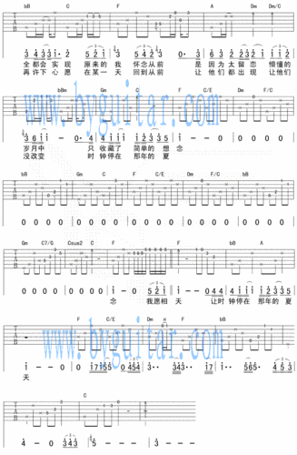 那年夏天许飞吉他谱