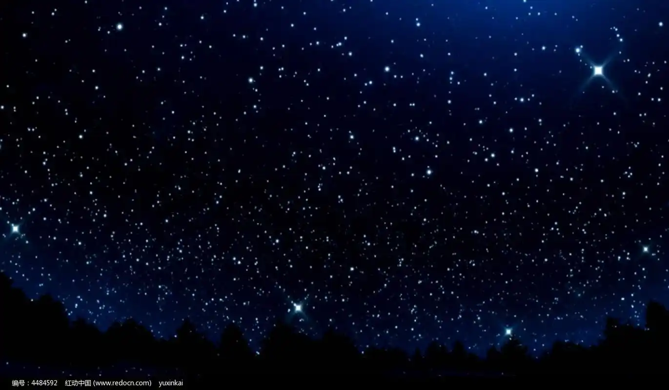 蓝色静谧星空视频背景素材