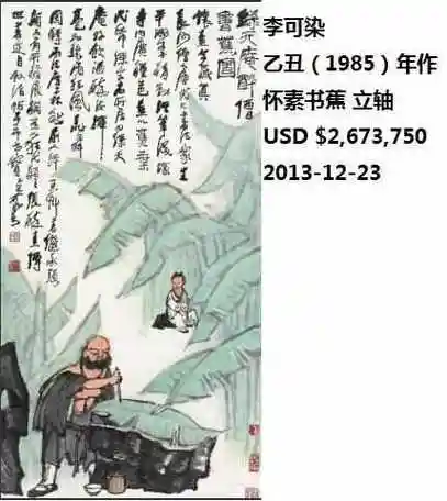 李可染 "怀素种蕉书蕉" 纸本