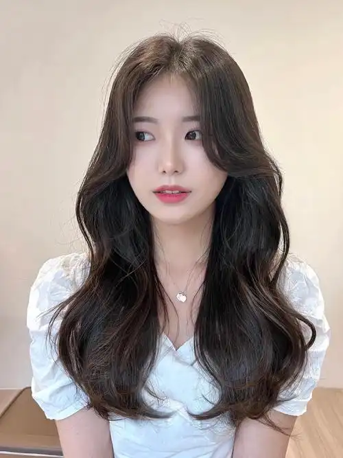 韩式温柔卷发气垫烫中长烫发发型推荐|||中长发烫发气垫烫自然s型弯