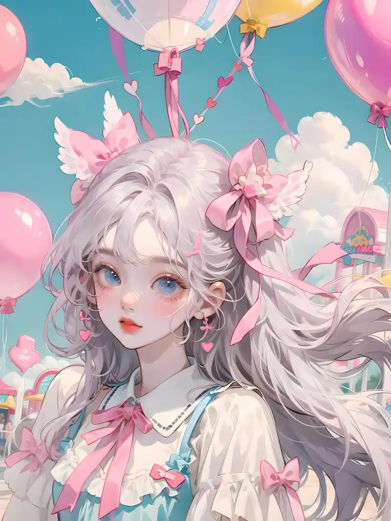 游乐园粉色梦幻系少女头像 #二次元# #ai共创计划# #ai绘画