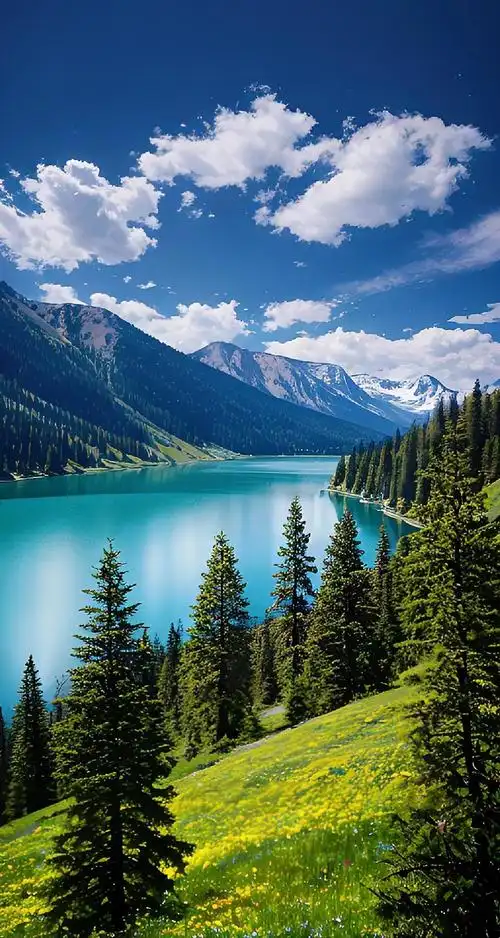 九寨沟春天的美丽风景 春天到了,九寨沟的大自然开始展示出它独特的