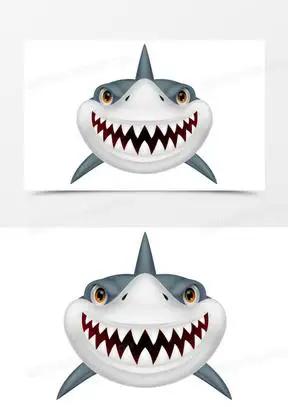 尖牙张嘴鲨鱼免抠素材