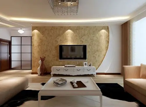 现代简约风客厅吊顶效果图设计