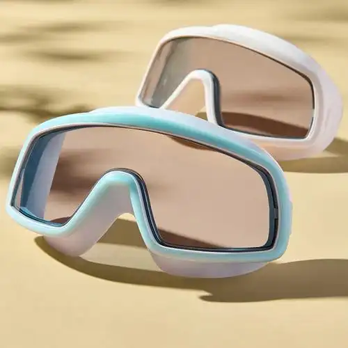 泳镜防水防雾高清近视度数男女大框成人潜水闪电客泳镜游泳装备泳帽