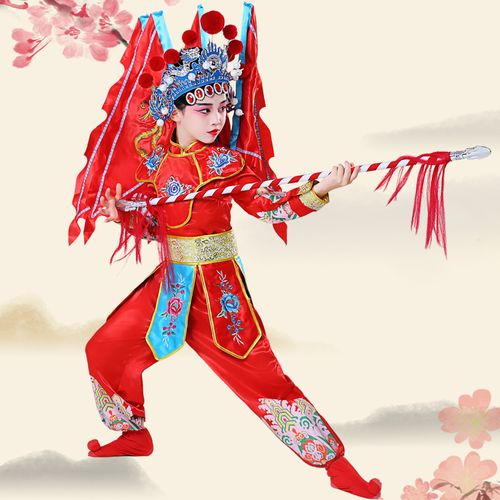 第九九届小荷风采刀马旦演出服儿童花木兰桂英戏曲儿童演出服