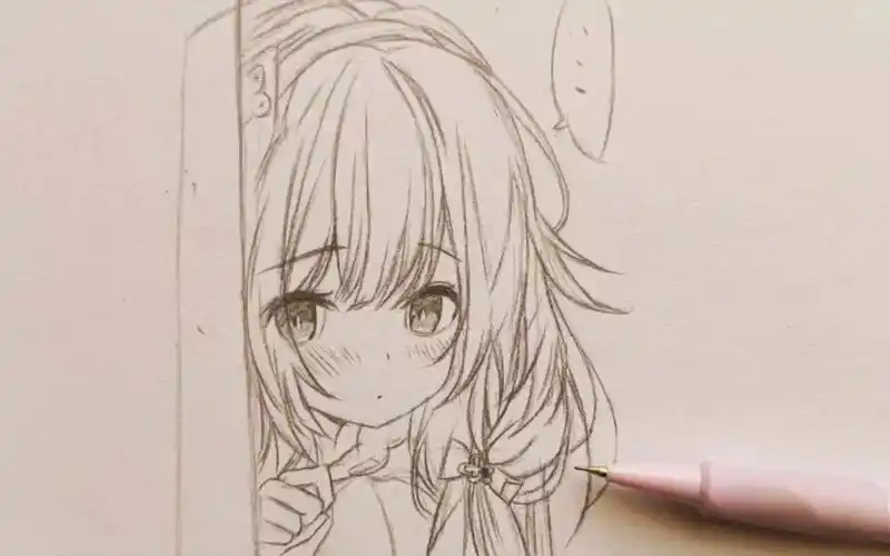 动漫女孩的画法,这样画太简单了!一看就会,快来和我一起画