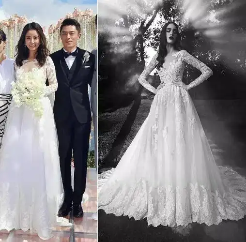 新娘林心如的主婚纱来自zurich murad 2016秋冬高定婚纱系列