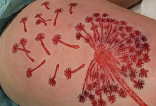 肉雕纹身效果图片