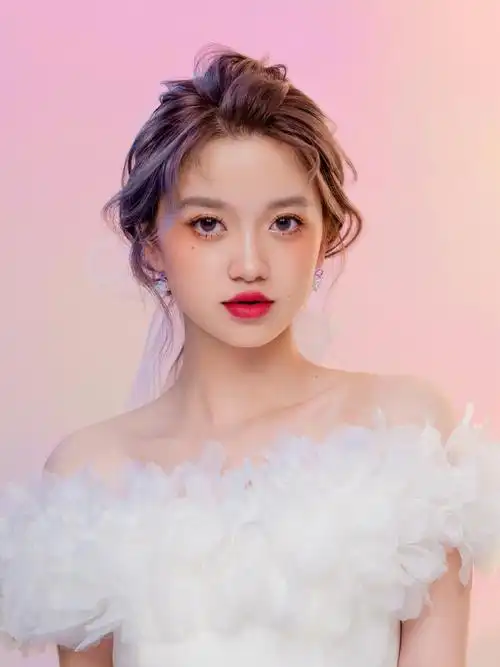 时尚美妆片新娘抽丝造型修饰脸型