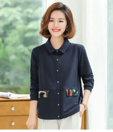 珂卡慕(kekamu)女士春天穿的衣服中年妈妈春秋小外套女长袖春装薄款