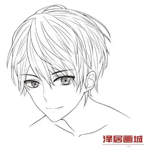 漫画男生侧脸画法步骤图