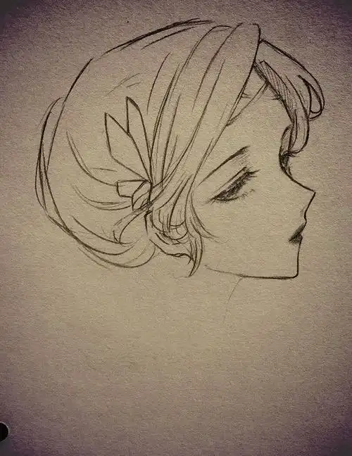 96动漫侧脸女孩手绘指南78