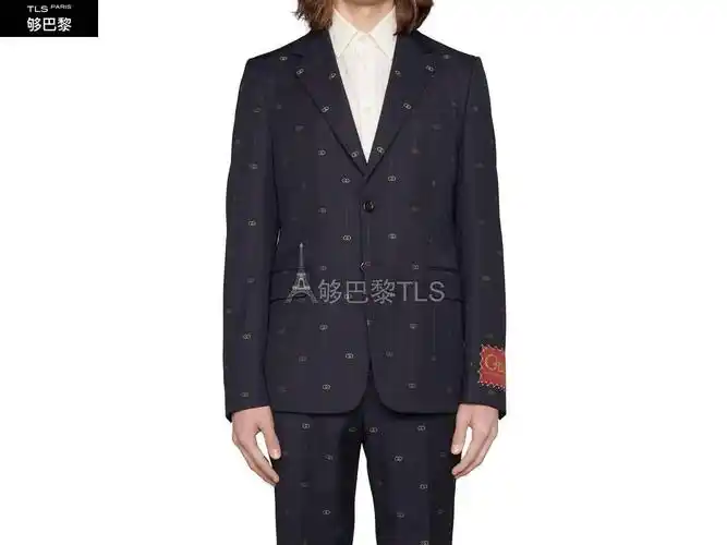 【包邮包税】 gucci古驰 21年春夏 男士 gg羊毛西装 645355 zaf0s