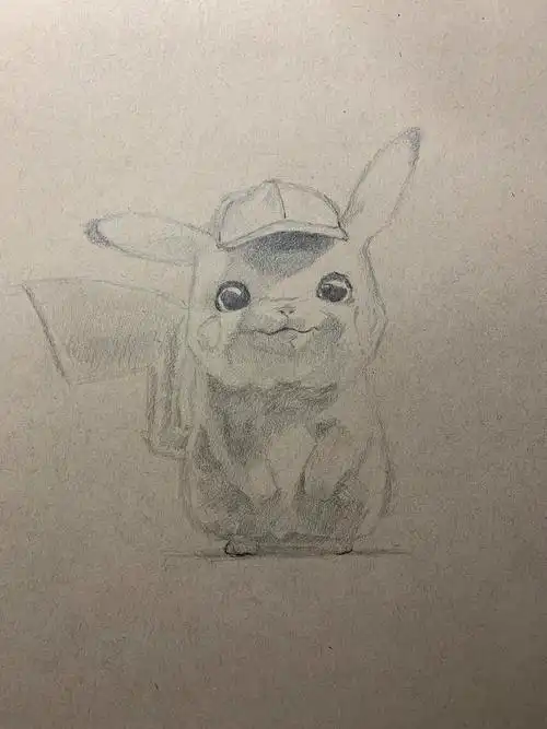 彩铅手绘皮卡丘