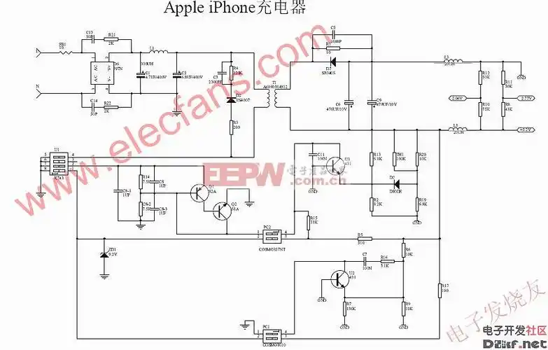 appleiphone充电器电路图