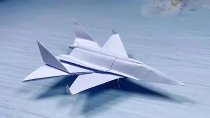 折纸飞机,一张纸叠f14战斗机,简单易学创意手工制作