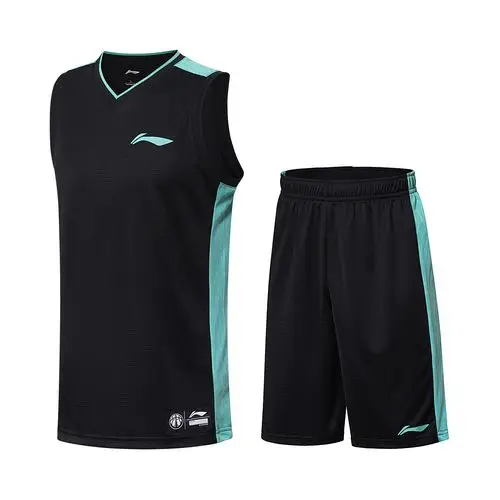 李宁篮球比赛套装男士新款篮球系列短裤短装运动服aatn005