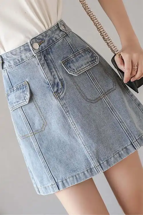 牛仔裙半身裙女2020春夏新款百搭防走光包臀一裙高腰a字短裙