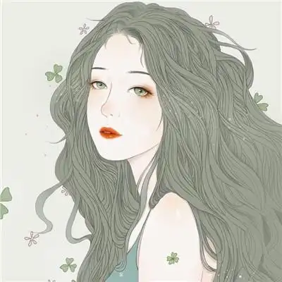 气质长发女生手绘卡通动漫微信头像