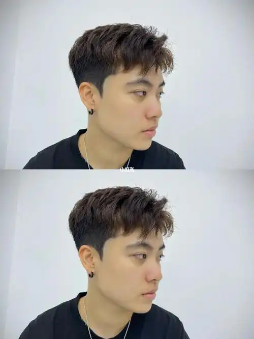 碎盖三七分发型