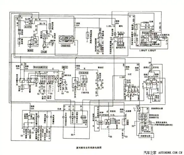 【图】夏利轿车全车线路电路图_夏利n5论坛_汽车之家论坛
