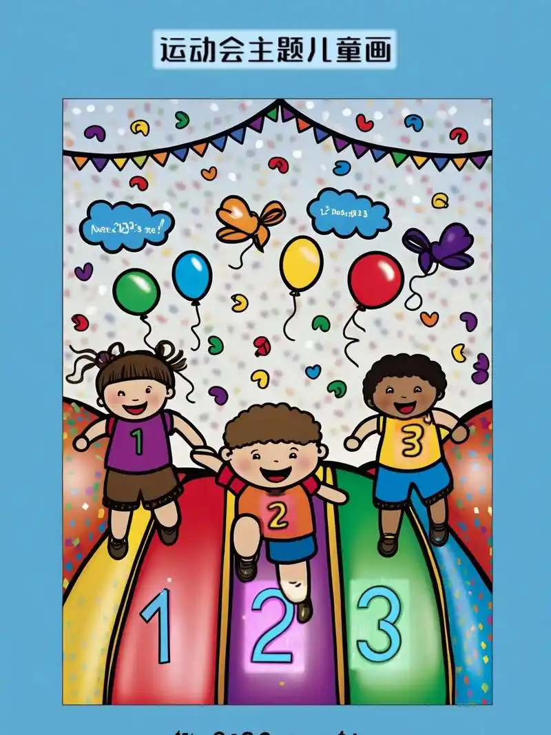一起来画一幅有关运动会主题的图画吧!