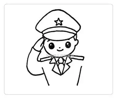 军人简笔画图片 海军怎么画军人士兵简笔画军人敬礼简笔画军人简笔