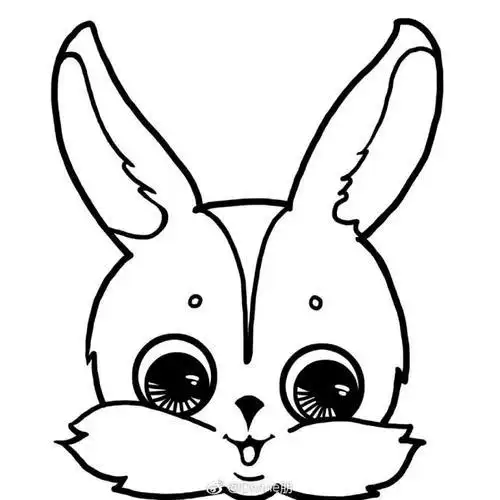 简笔画的兔头帽子