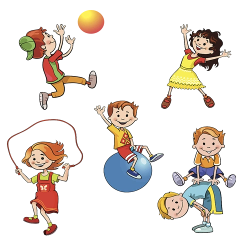 运动的小朋友组合图片