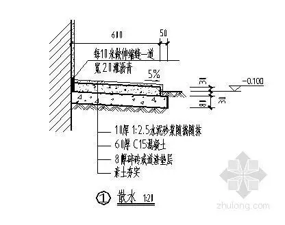 [分享]室外散水cad资料免费下载