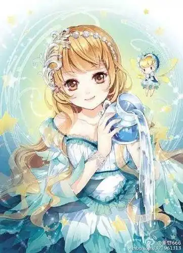 十二星座仙女简笔画水瓶座女