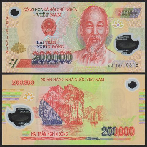 真币 越南大面值塑料钞1万-20万盾 东南亚钞票 全新纸币钱币收