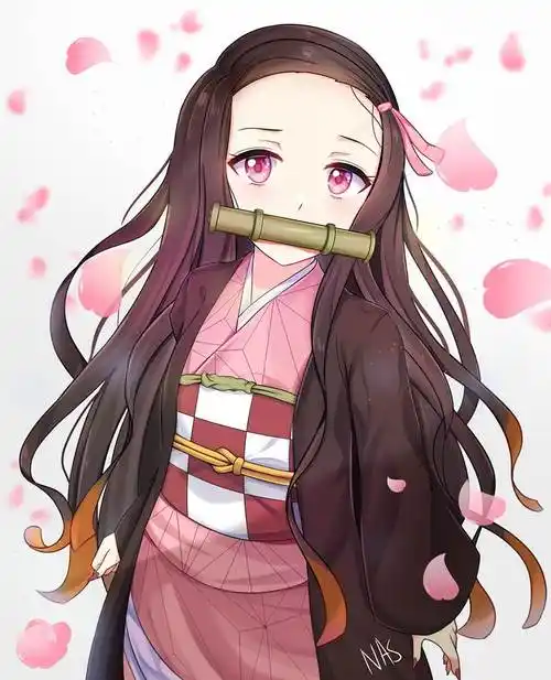 灶门 祢豆子|nas的鬼灭之刃插画图片