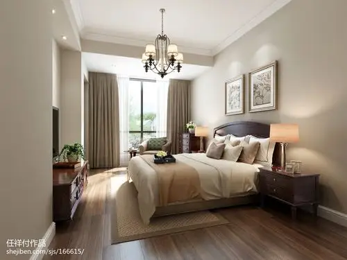 热门面积120平别墅卧室美式效果图片欣赏卧室美式经典卧室设计图片